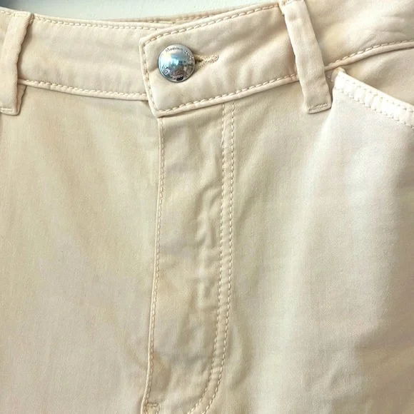 Massimo Dutti Cream Beige Tan Capri Cropped Pants Skinny Fit sz 4 Like New Cute - Picture 3 of 17